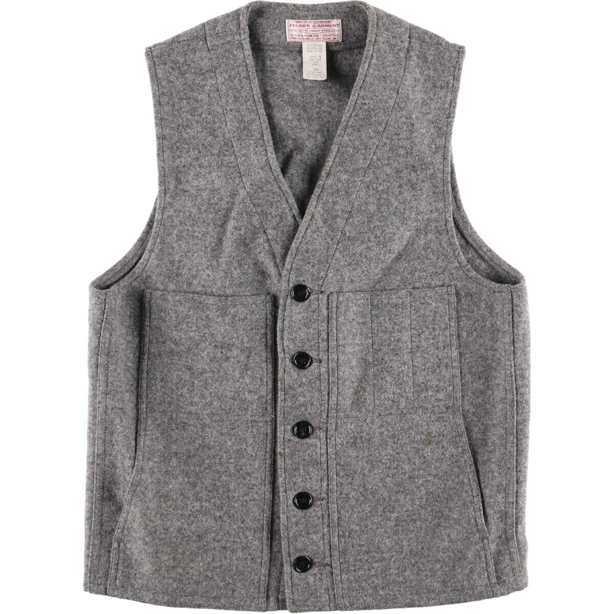 古着 90年代 フィルソン FILSON マッキーノ ベスト 前開き ウールべ
