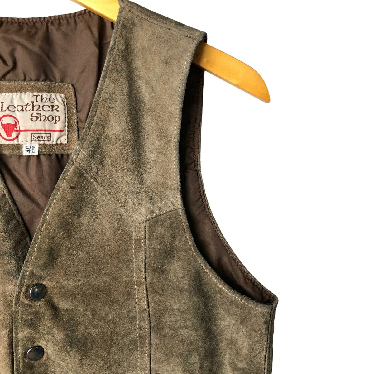 古着 70年代 シアーズ Sears THE LEARHER SHOP スエードレザーベスト