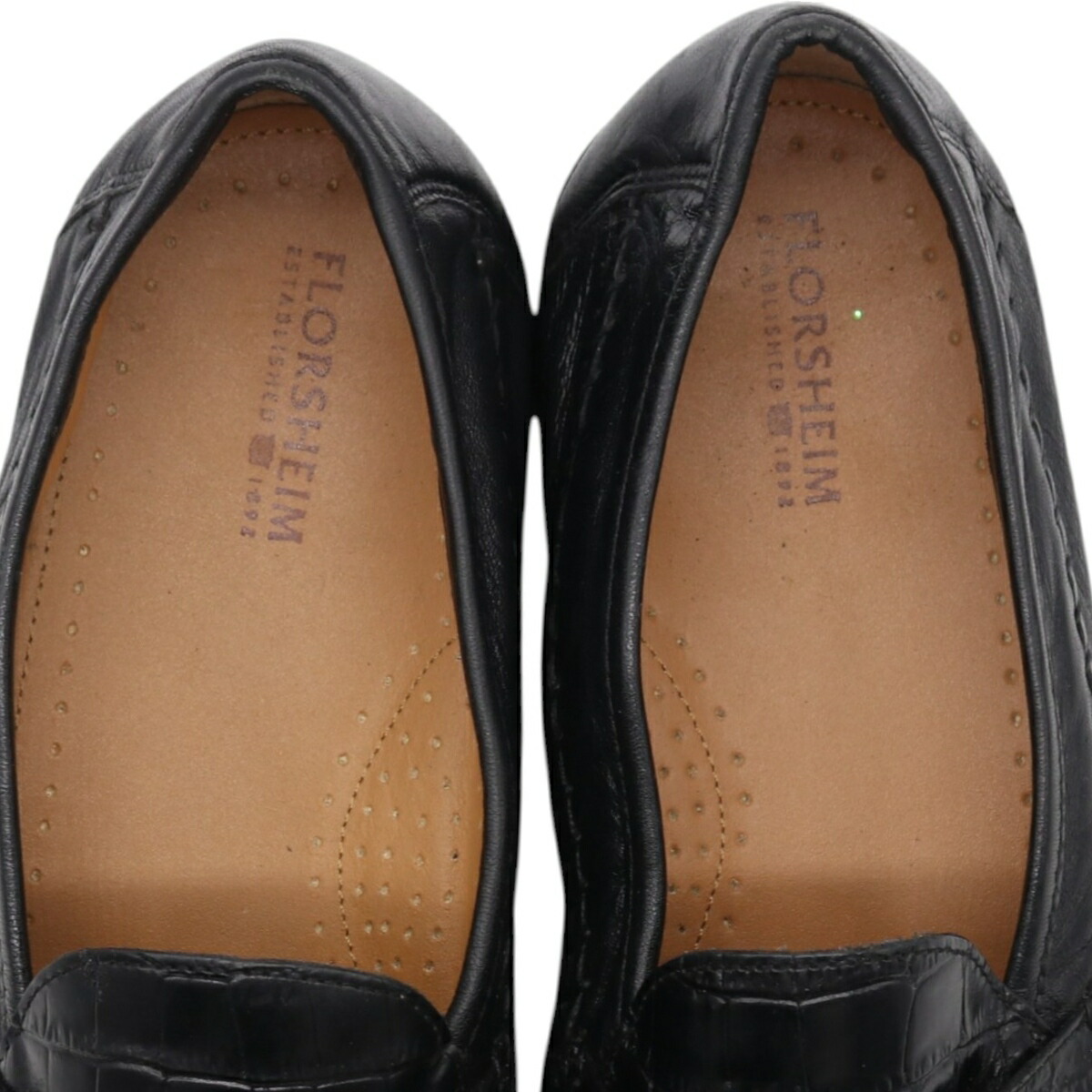 古着 フローシャイム Florsheim クロコダイル 型押し タッセル