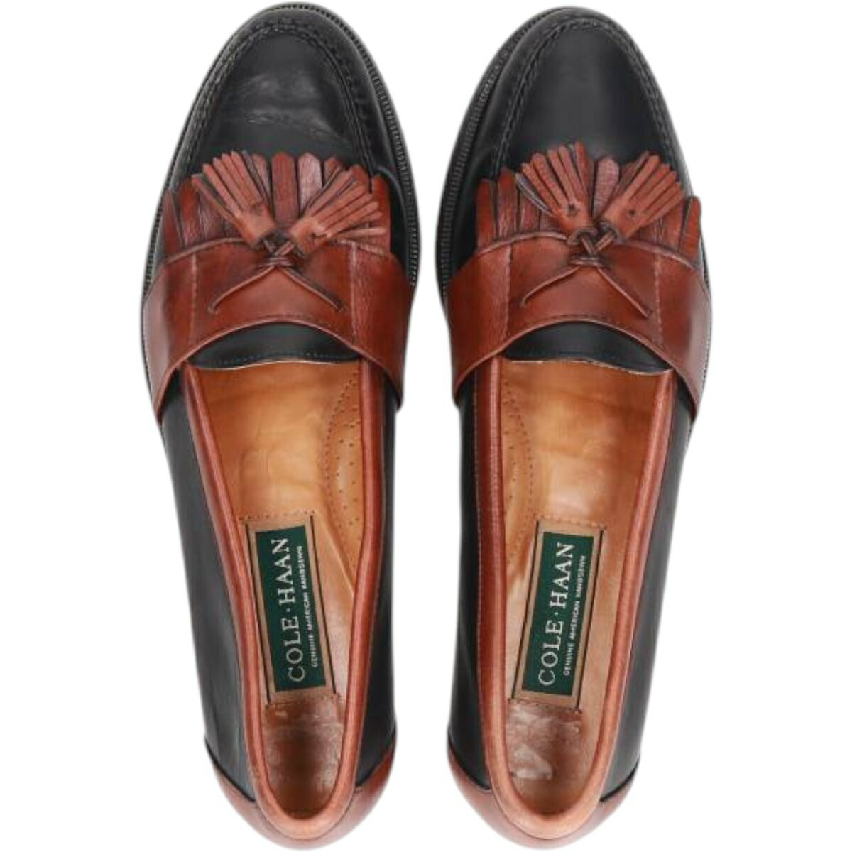 古着 コールハーン COLEHAAN キルト タッセルローファー USA製 9.5 B