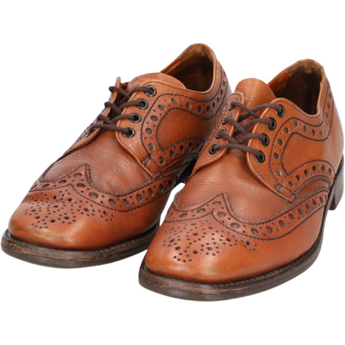 古着 ローク Loake フルブローグ ウイングチップシューズ 英国製 8