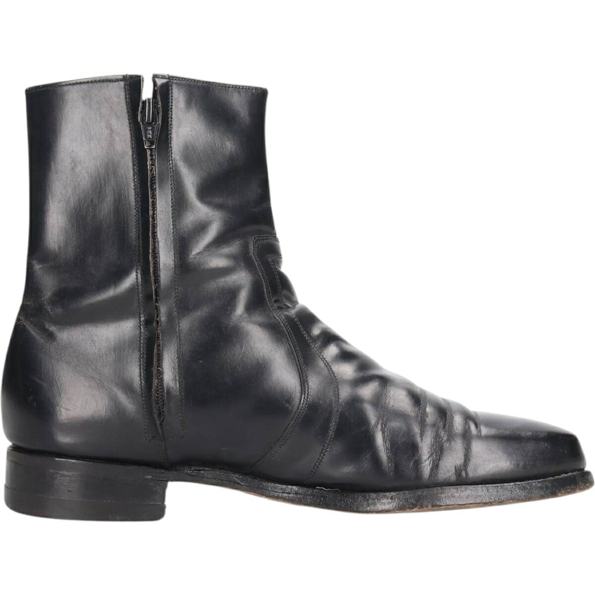 古着 フローシャイム Florsheim スクエアトゥ サイドジップブーツ 9 1