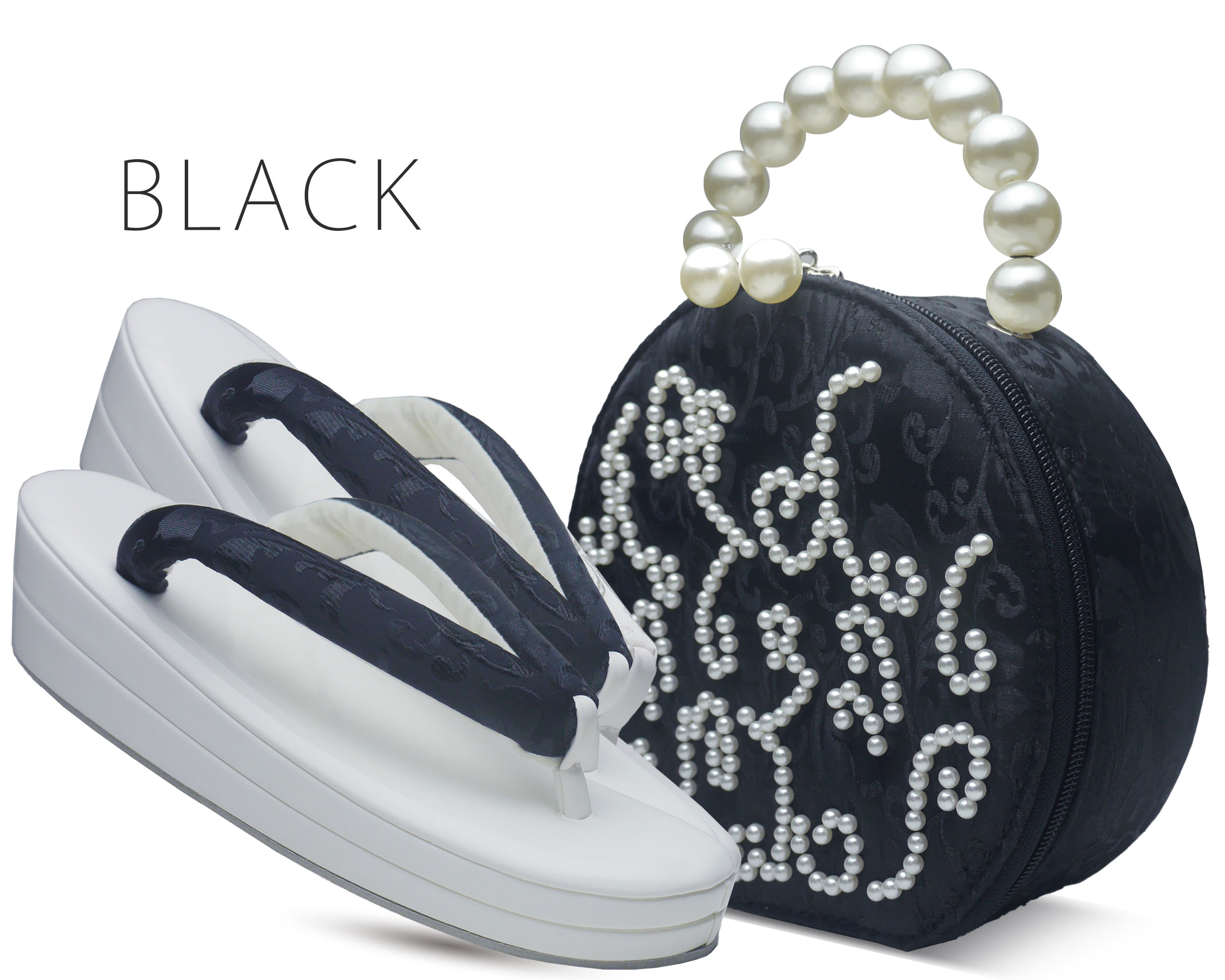 楽天市場】草履バッグセット パール サテンがゴージャス 選べる 4色 白