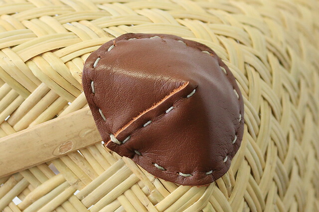 スズ竹市場かご(岩手県鳥越竹細工/籐ハンドル/中サイズ/レザー底あて