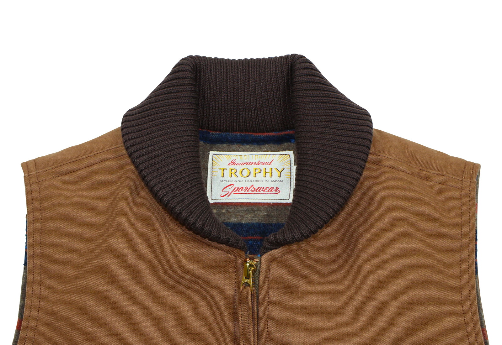 楽天市場】TROPHY CLOTHING [-Oiled Duck Storm Vest- Brown size.36