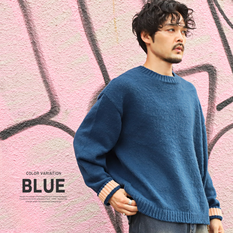 楽天市場】ニット メンズ レディース セーター ニットソー 無地 モヘア