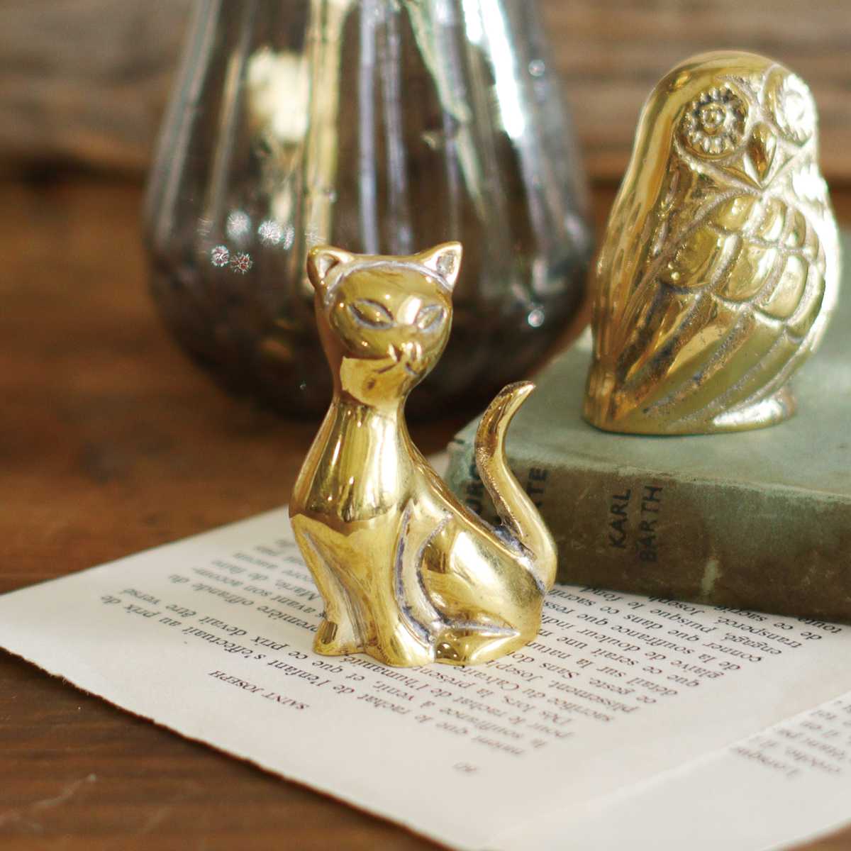 楽天市場】in bloom ペーパーウェイト SITTING CAT 真鍮 ハンドメイド