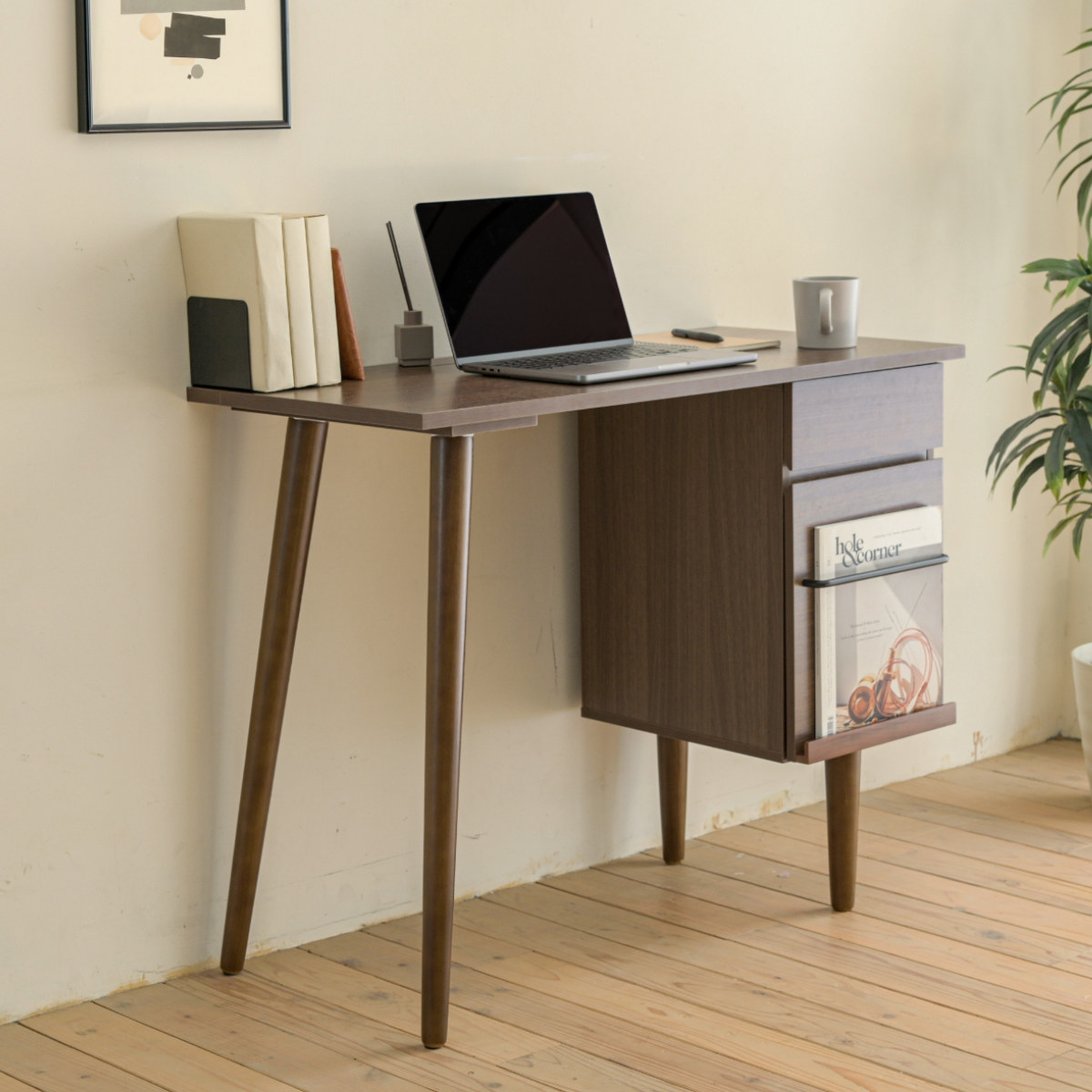 楽天市場】ワークデスク 引き出し付き 木製 幅94cm ディスプレイラック