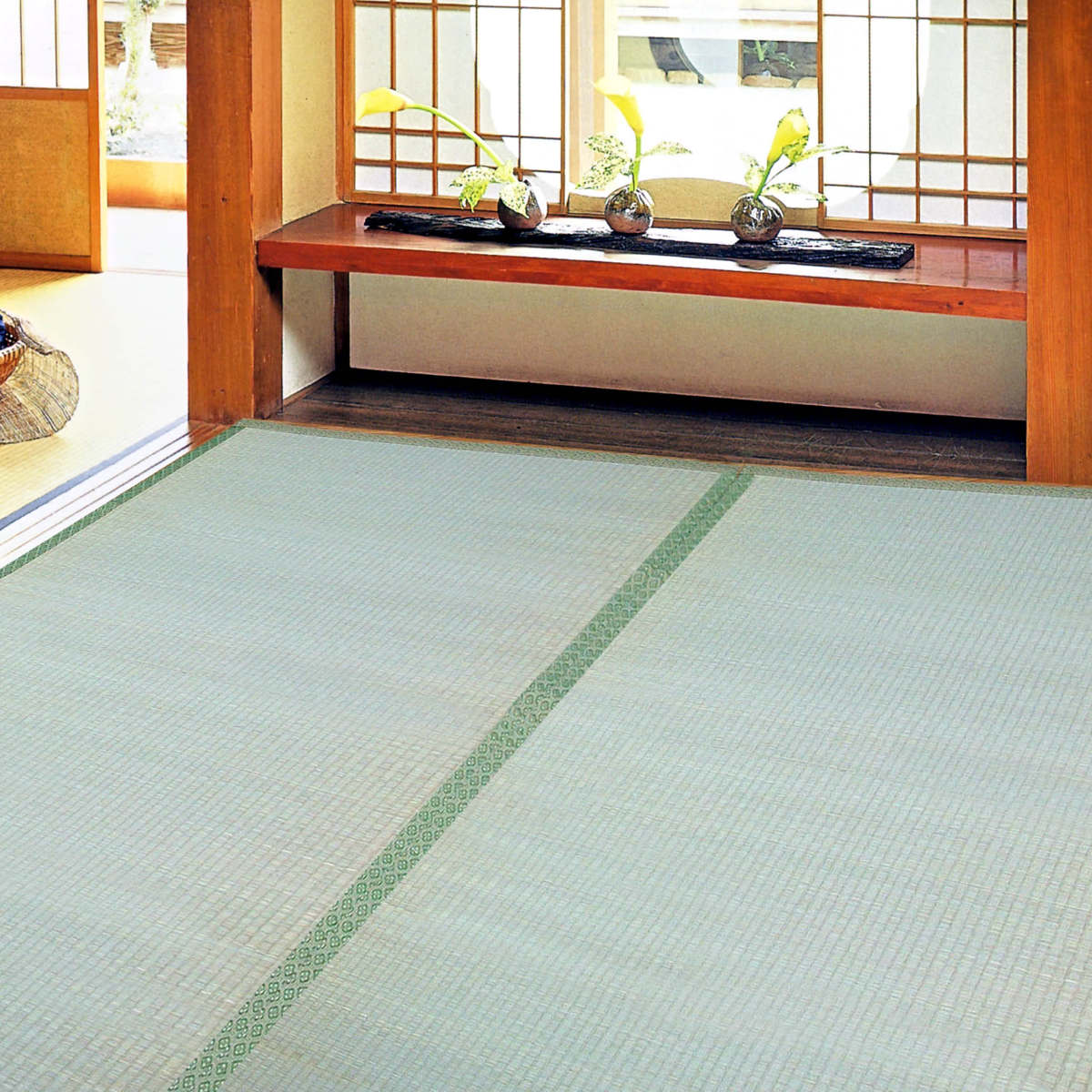 楽天市場】い草 上敷き 鈴草 8畳 本間 約382×382cm 撥水加工 （ い草