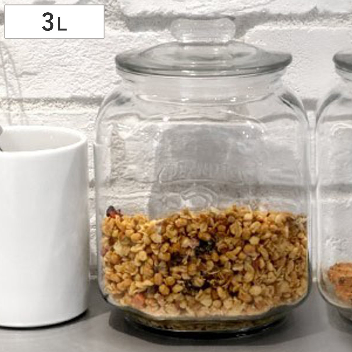 楽天市場】保存容器 3L ガラスクッキージャー ガラス （ キャニスター