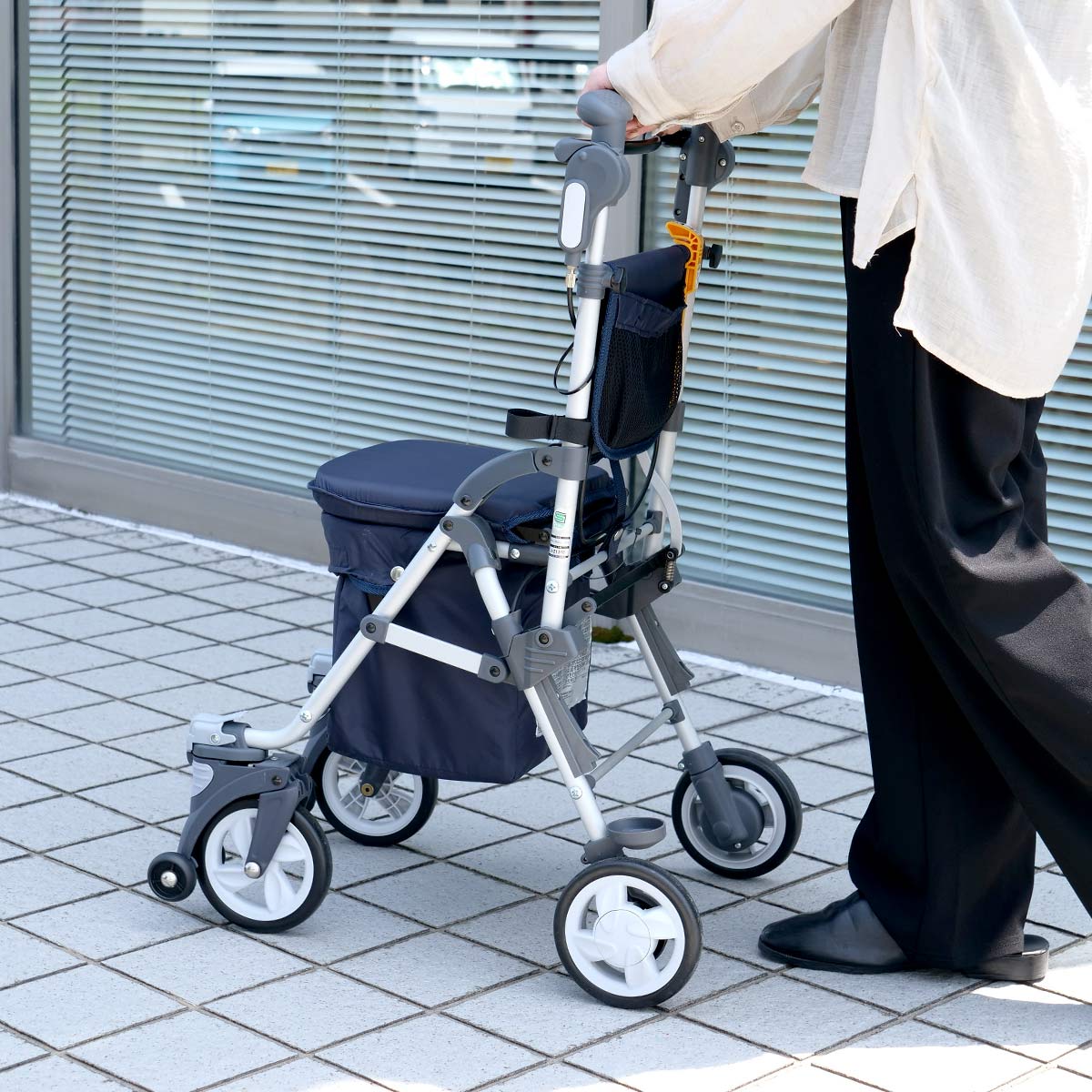 楽天市場】シルバーカー スルーンボックスN ネイビー 軽量 コンパクト