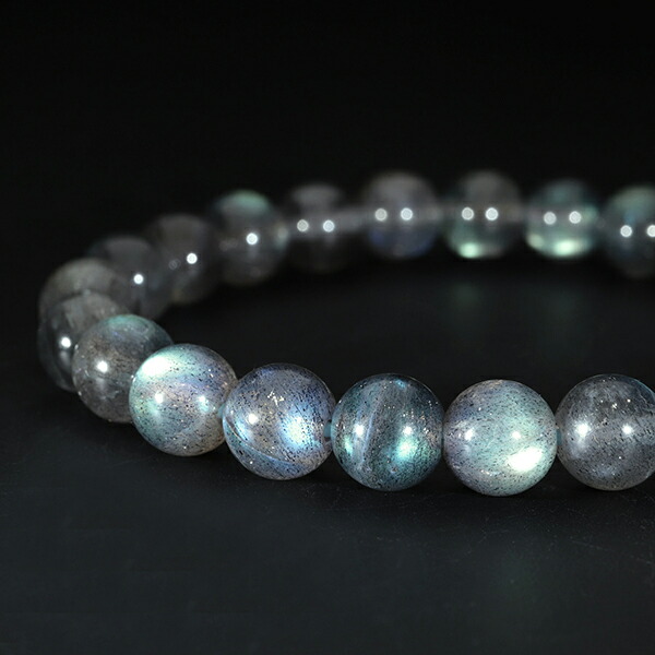 ラブラドライト ブレスレット 7A グレード 7.5mm 16.5cm レディースS