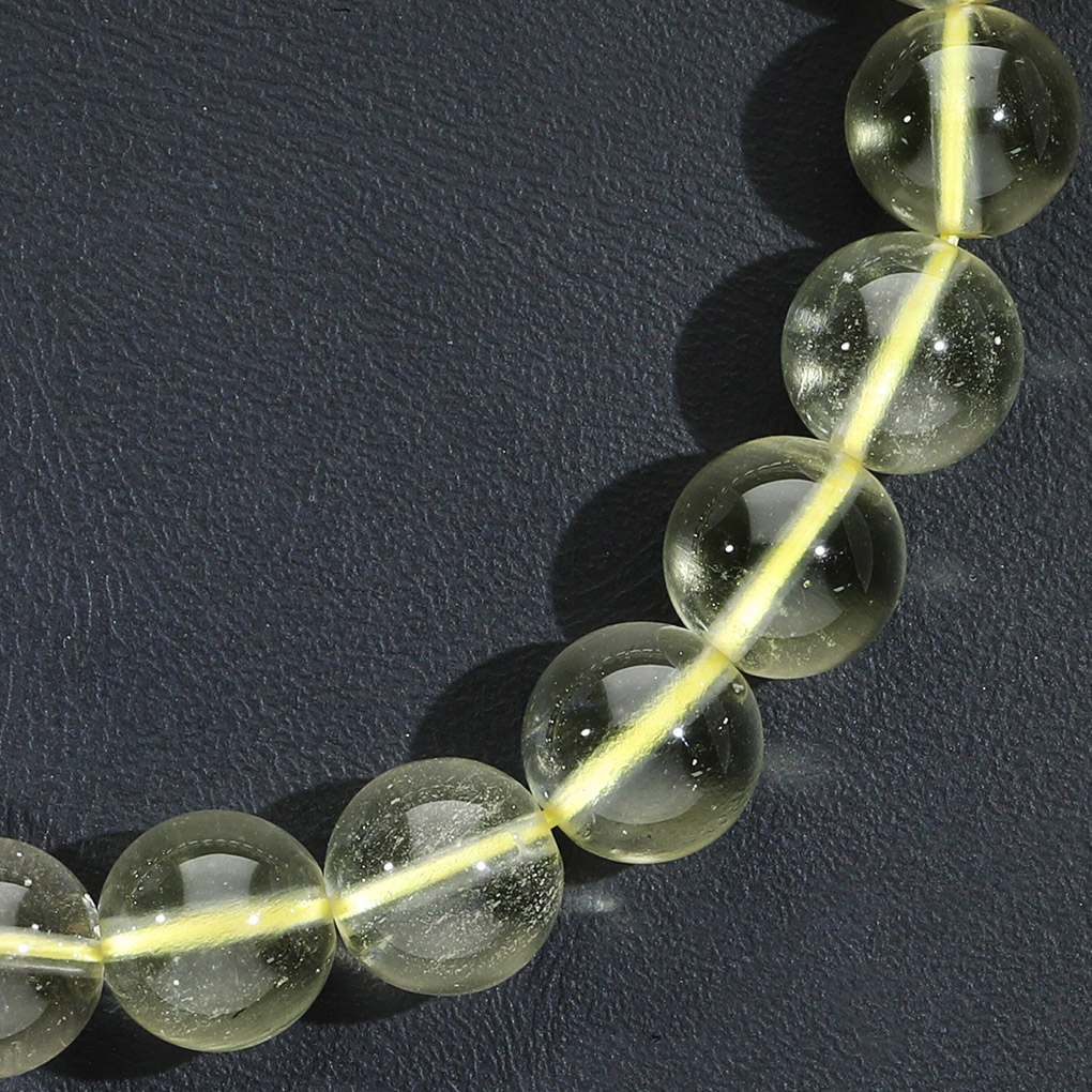 リビアングラス ブレスレット 9mm 17.5cm メンズ M レディース L