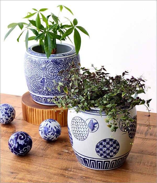 楽天市場】植木鉢 おしゃれ 陶器 火鉢 陶器鉢 メダカ鉢 金魚鉢 丸型