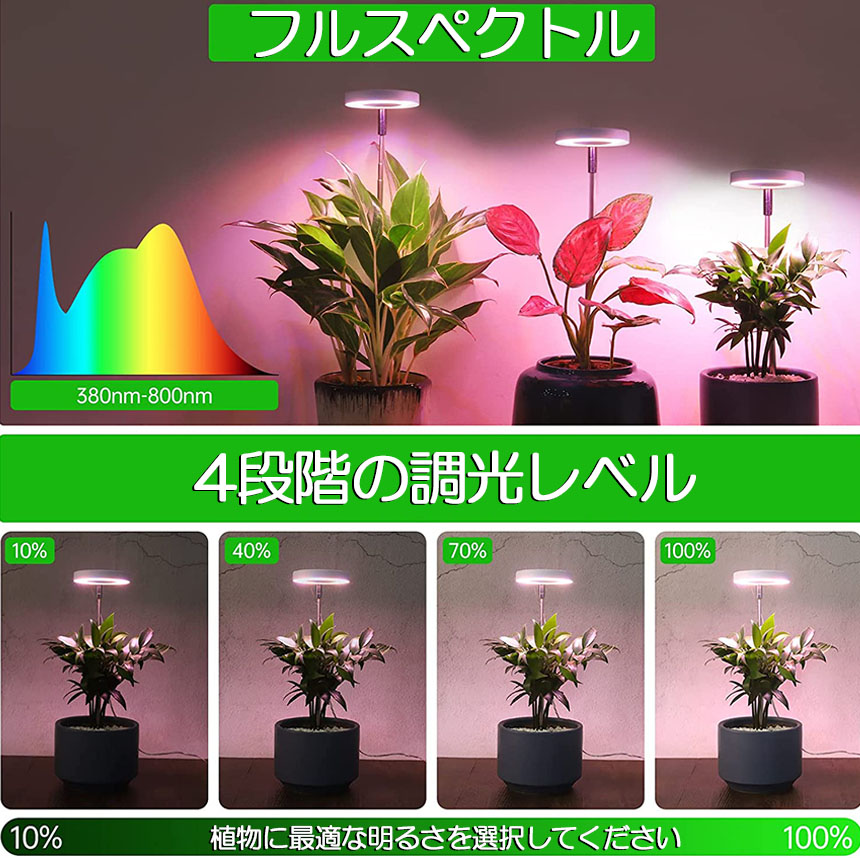 楽天市場】LED植物育成ライト 植物育成ライト 鉢植えに差し込む 2点