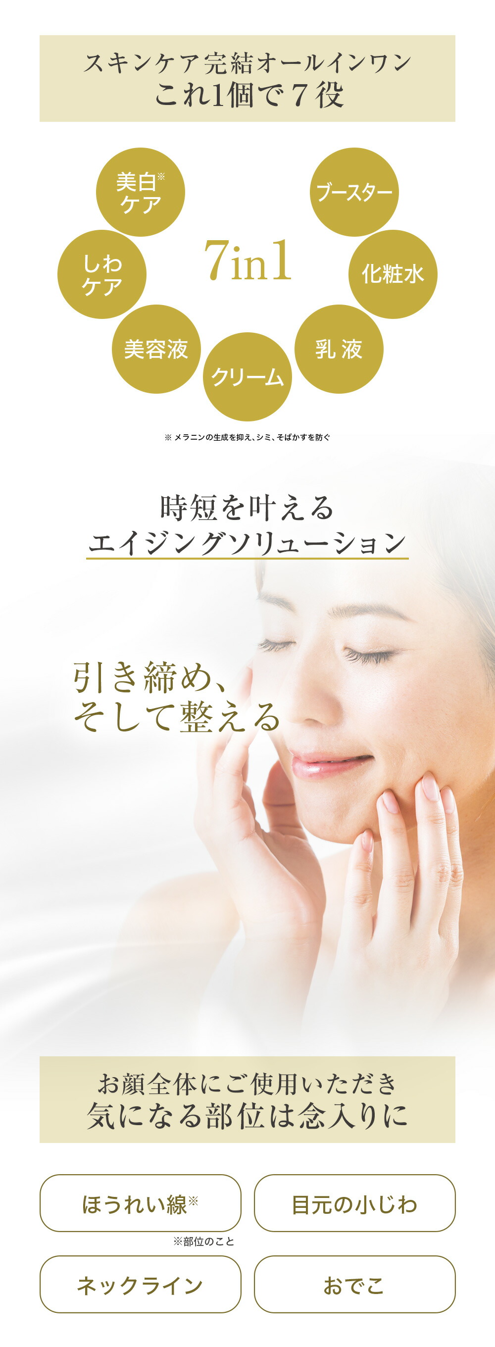 楽天市場】【公式】リンクルホワイト ジェル クリーム オールインワン