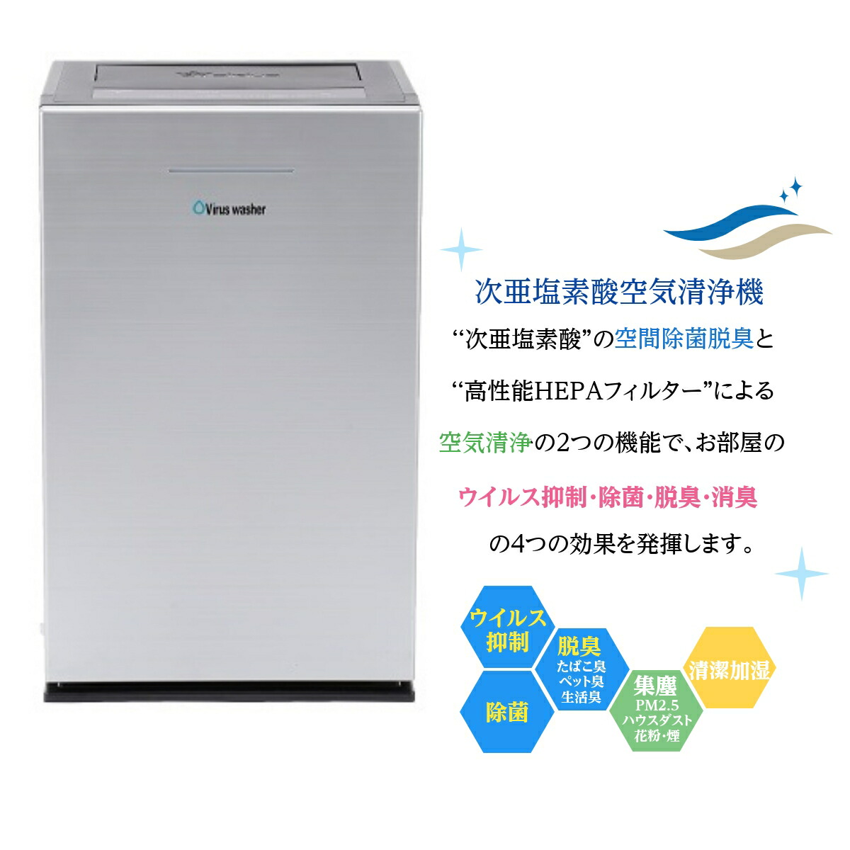 楽天市場】株式会社シリウス 次亜塩素酸空気清浄機 空間除菌脱臭機