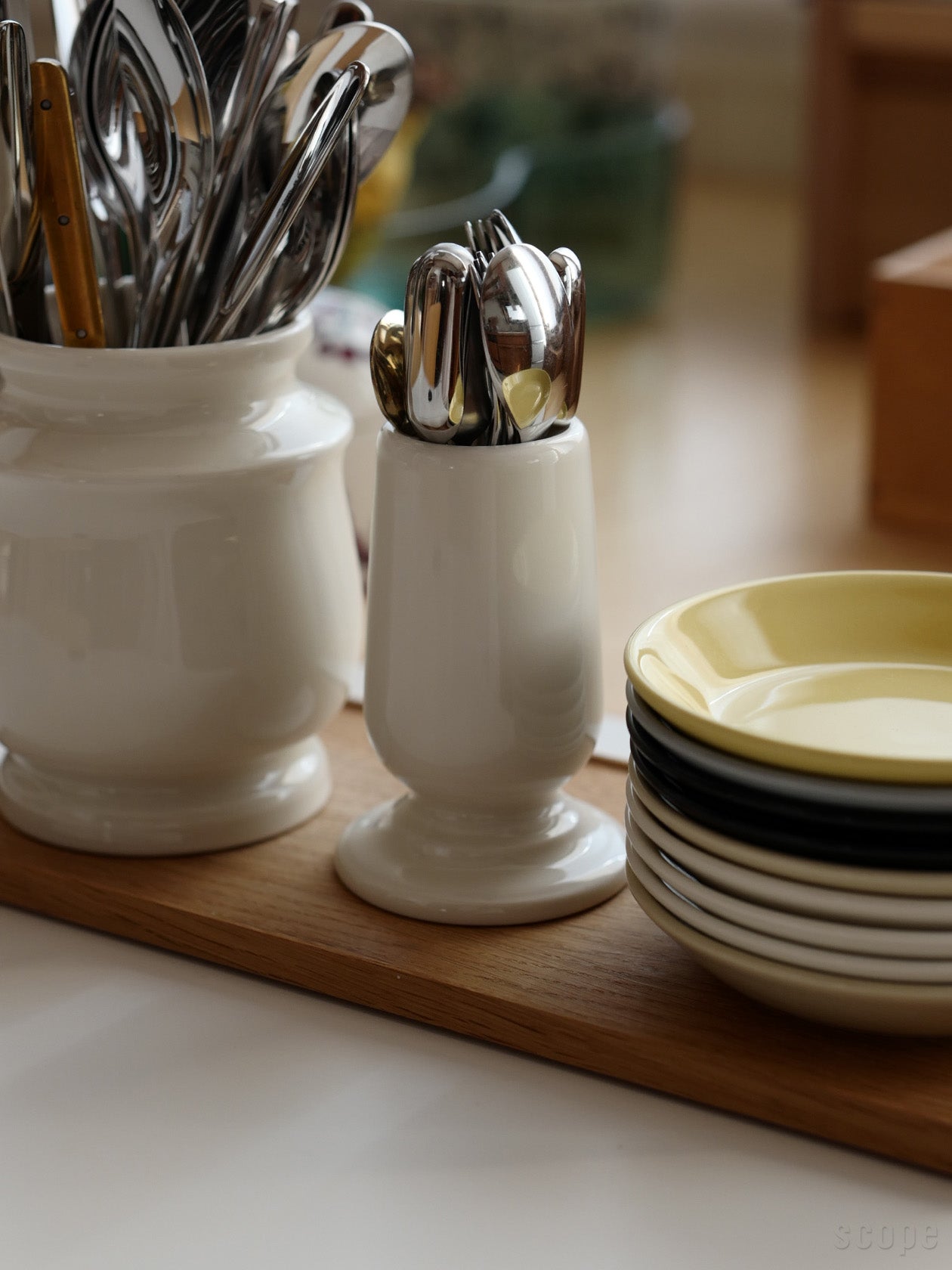 楽天市場】スコープ / キッチンツールキャニスター 110mm ホワイト