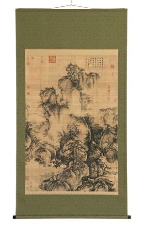 絵画　山水画　掛軸　早春風景 掛け軸専門 掛軸 販売 通販店 彩色山水（今村 景元） 年中掛け 山水画