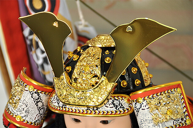 五月人形 子供大将平台飾り【P93304】幸一光作 脇に鯉のぼりを飾った