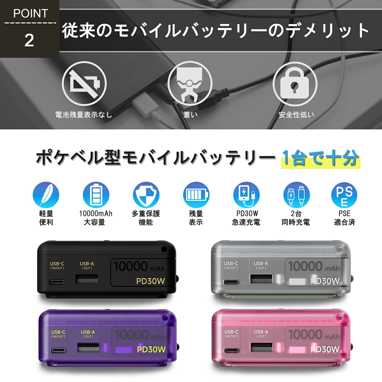 楽天市場】Trozk モバイルバッテリー 軽量 小型 防災用品 防災グッズ