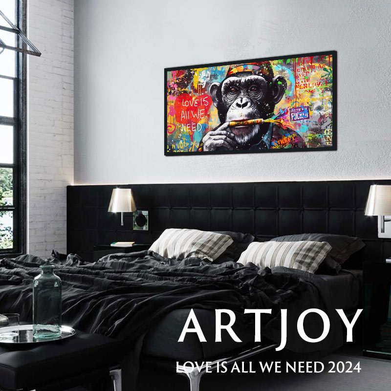 楽天市場】【新作2024】ARTJOY 絵画 DJ LOVE 50cm×95cm 額付き アート
