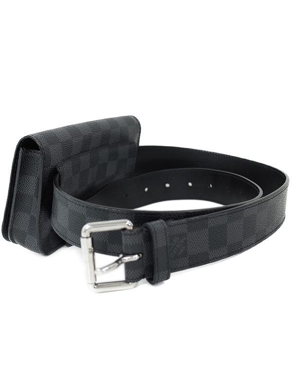 LOUIS VUITTON】【ポーチ付ベルト】ルイヴィトン『ダミエ グラフィット