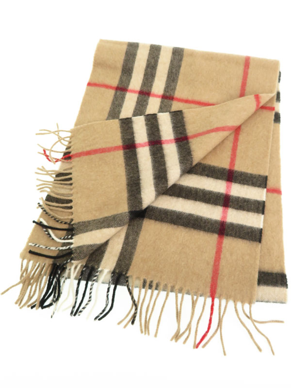 BURBERRY】【スコットランド製】バーバリー『チェック柄 カシミヤ