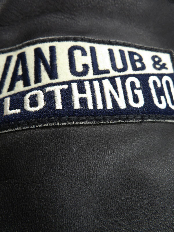 VAN CLUB】【アウター】ヴァンヂャケット『レザー切替スタジャン sizeL