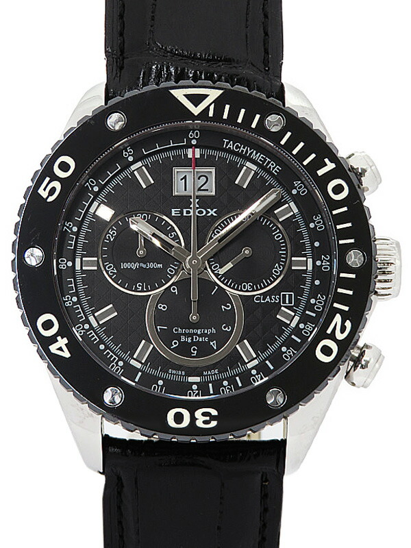 EDOX】エドックス『クラスワン ビッグデイト』10006-3N-NIN-B メンズ