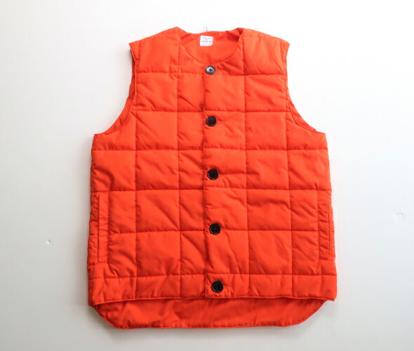 Necessary or Unnecessary - QUILT VEST COTTON - ORANGE ネセサリー