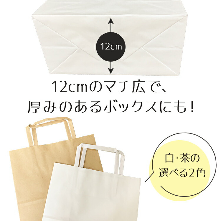 楽天市場】楽天1位！紙袋 手提げ 50枚 無地（22cm×25cm×12cm）中 小 M