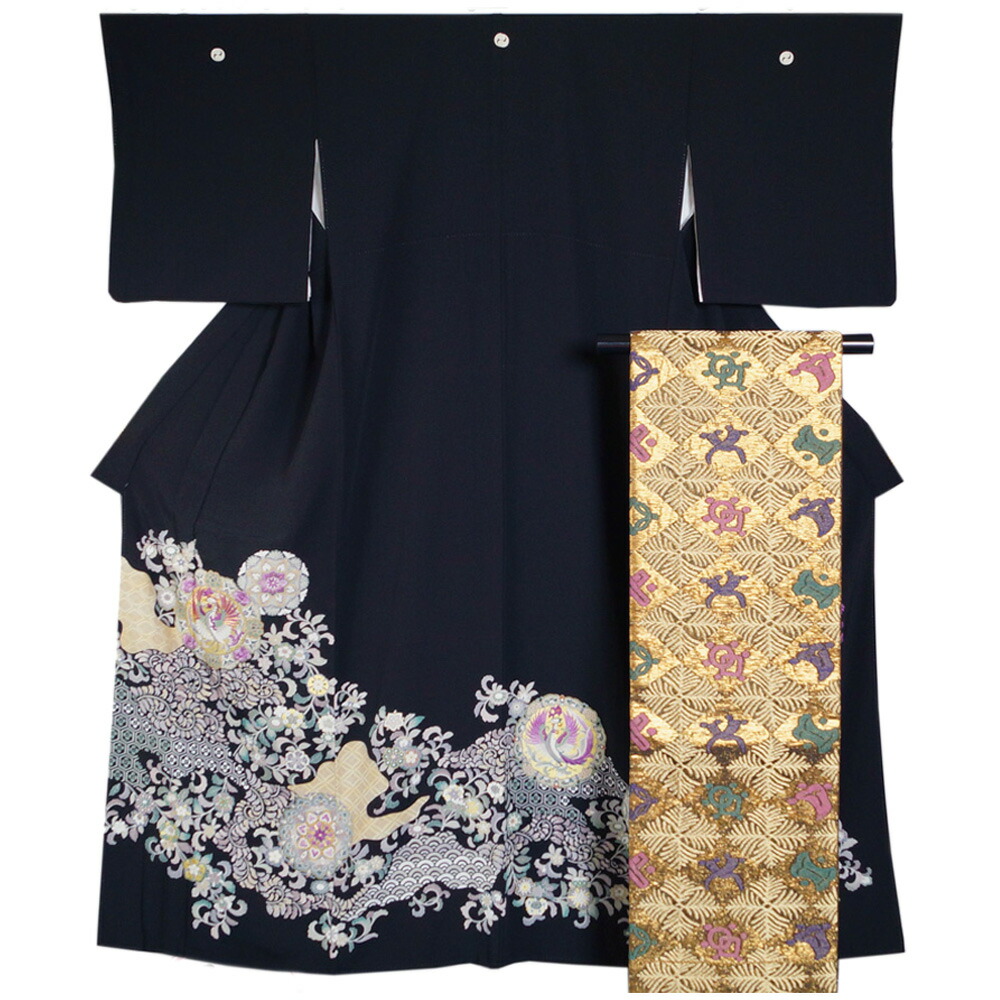 楽天市場】着物セット 帝王紫 黒留袖・誉田屋源兵衛 袋帯 2点 セット