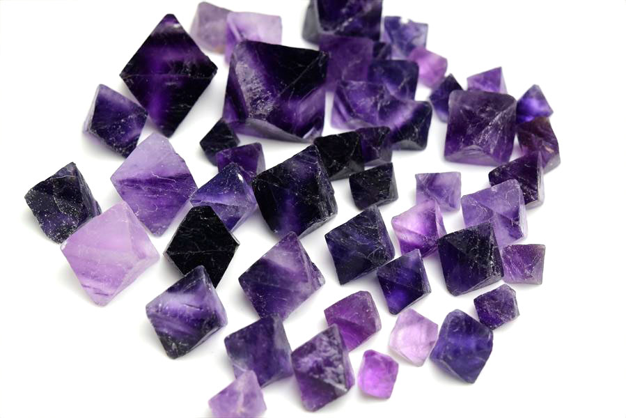 楽天市場】□極上パープル□ フローライト 八面体 原石 詰め合わせ