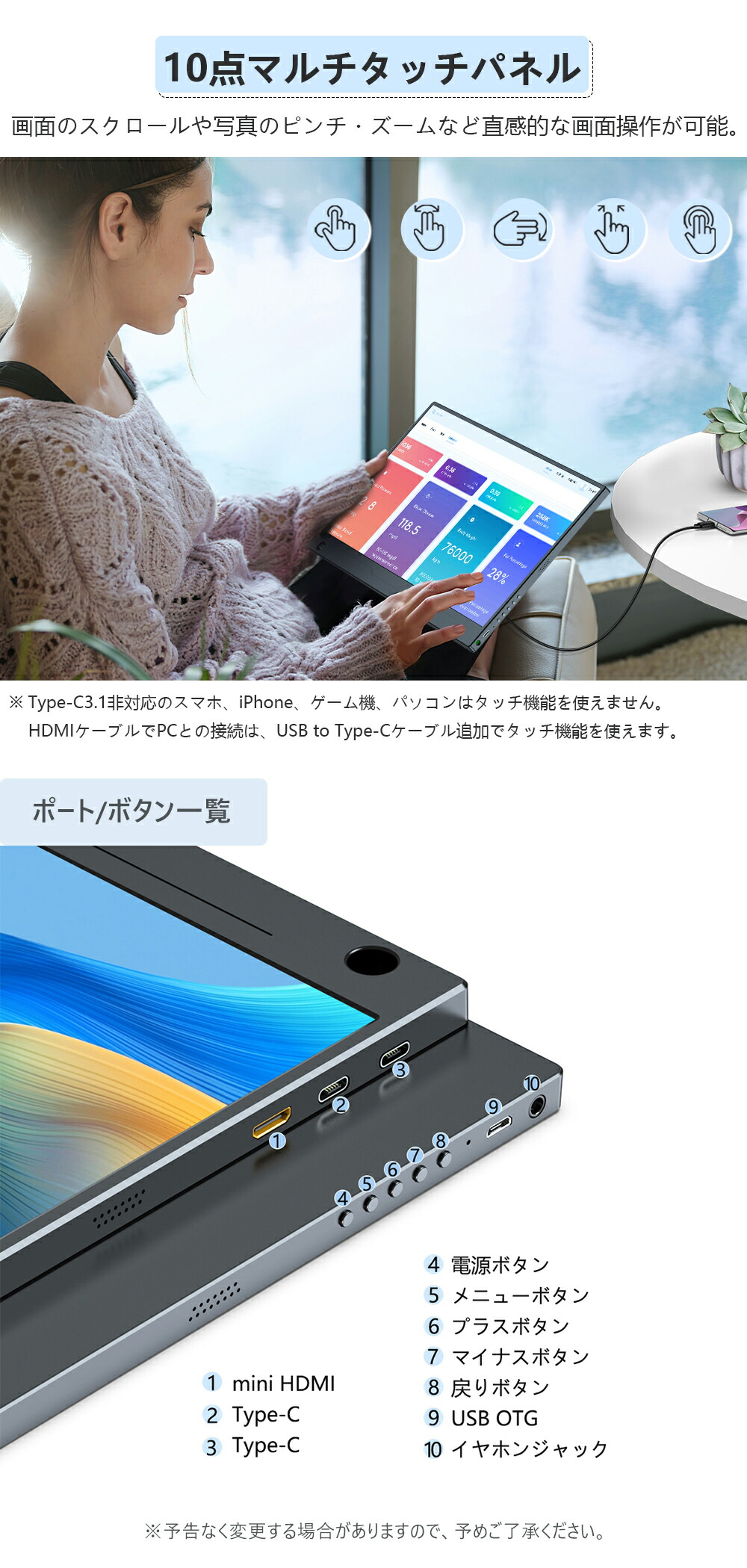 楽天市場】＼携帯式／モバイルモニター 13.3インチ 14インチ 1080P