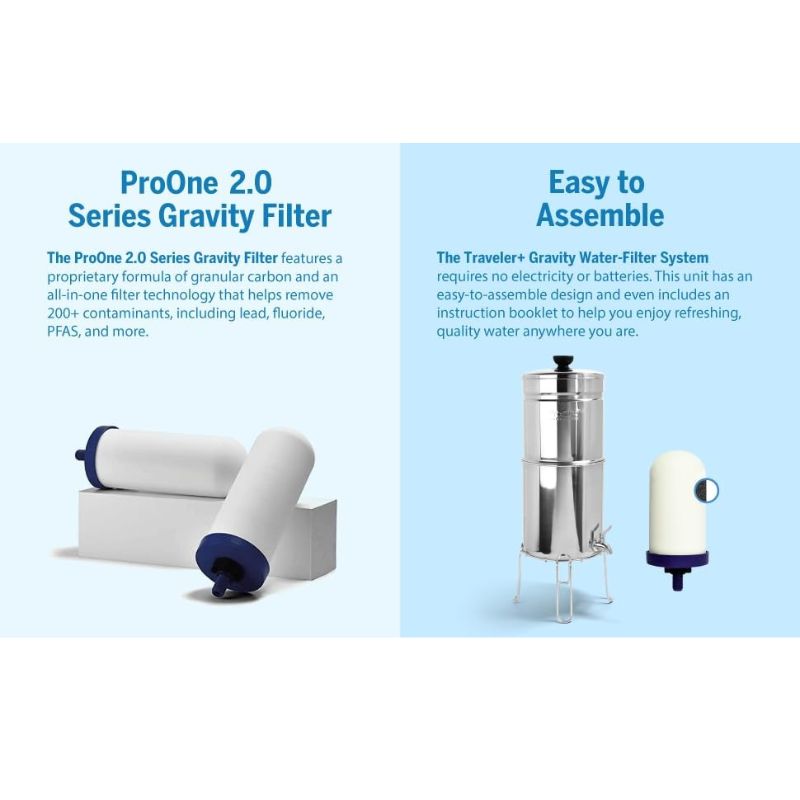 楽天市場】ProOne Traveler+ ステンレス製 浄水器 グラビティ