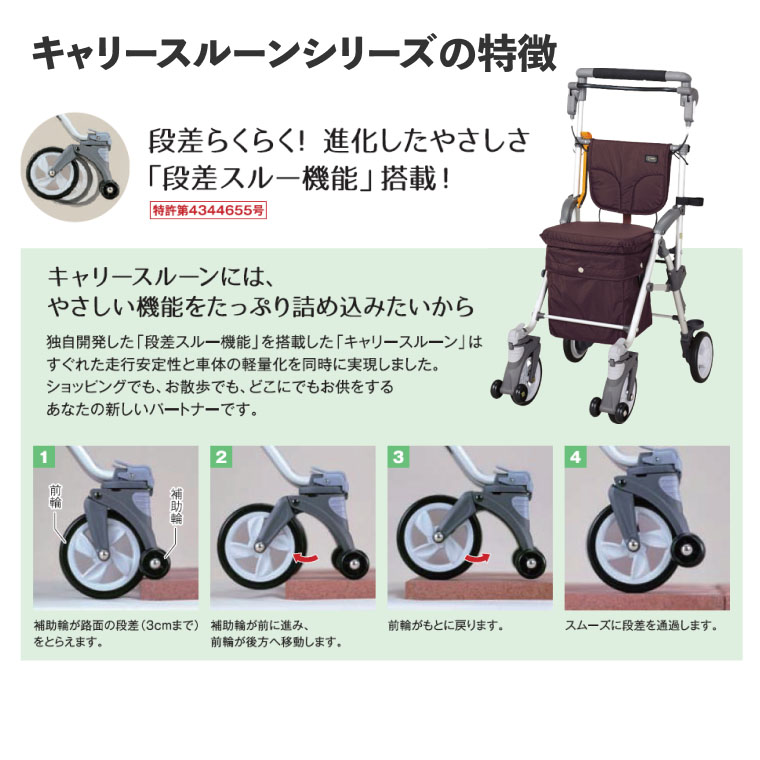 楽天市場】シルバーカー 軽量 おしゃれ コンパクト キャリースルーン