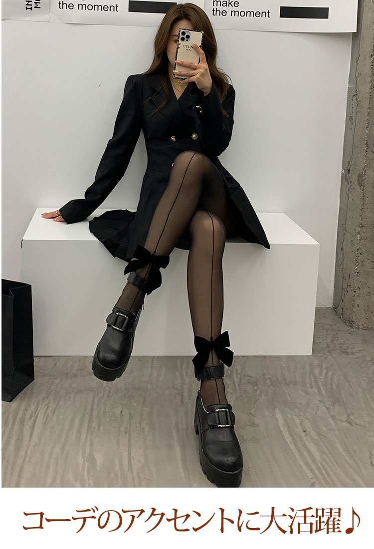 楽天市場】ストッキング パンティストッキング タイツ リボン センター