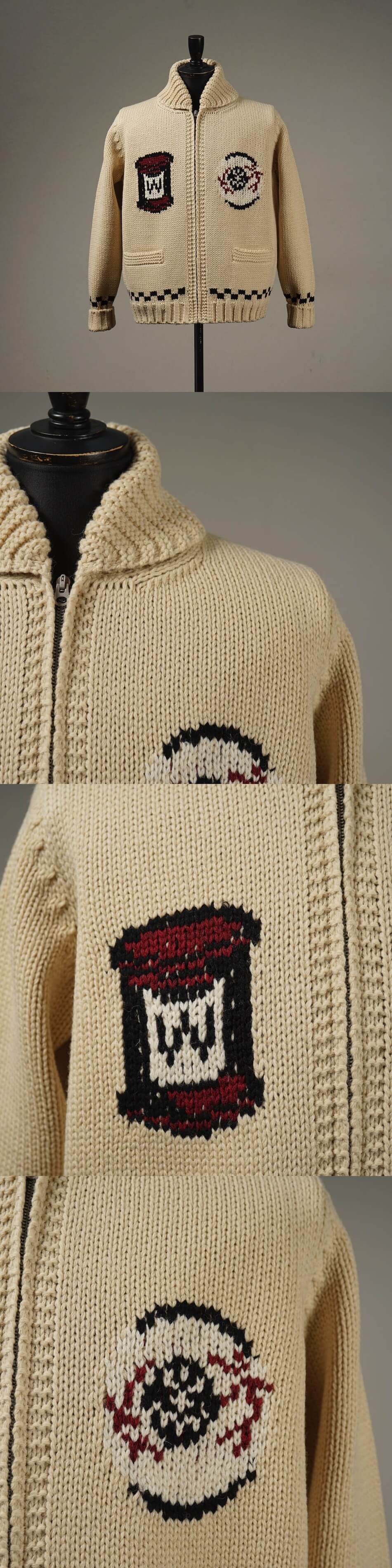 楽天市場】残りMサイズのみ ウィアード カウチン ニット カーディガン