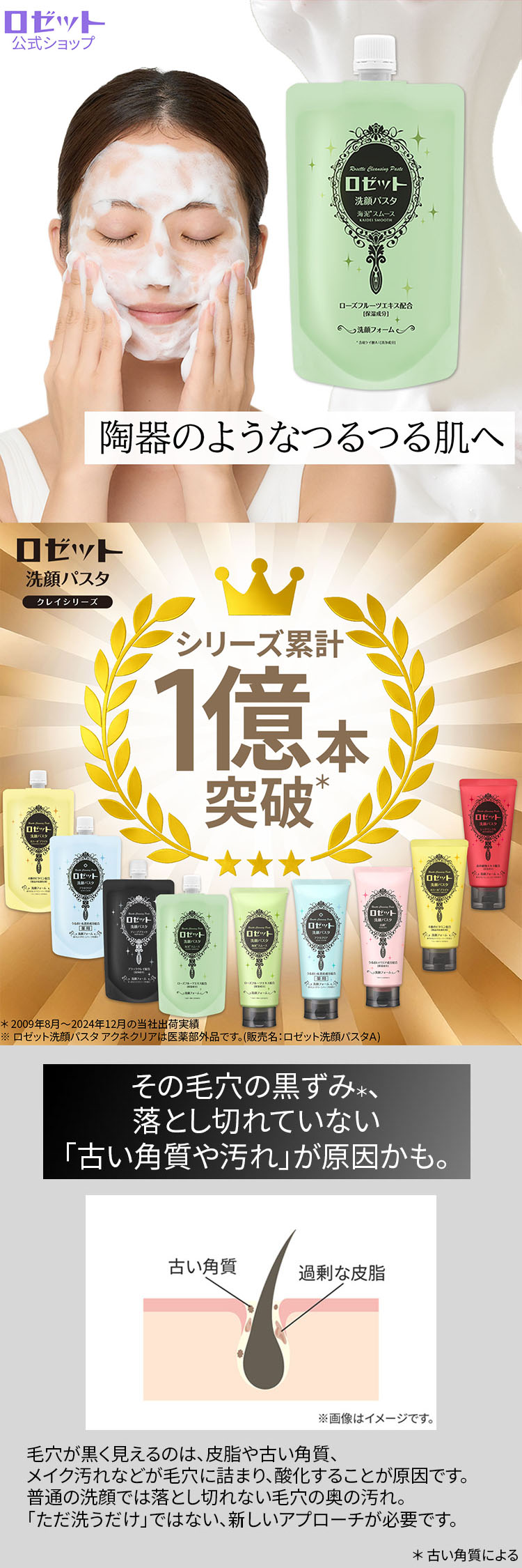 楽天市場】洗顔フォーム 毛穴 ロゼット洗顔パスタ 海泥スムース WEB