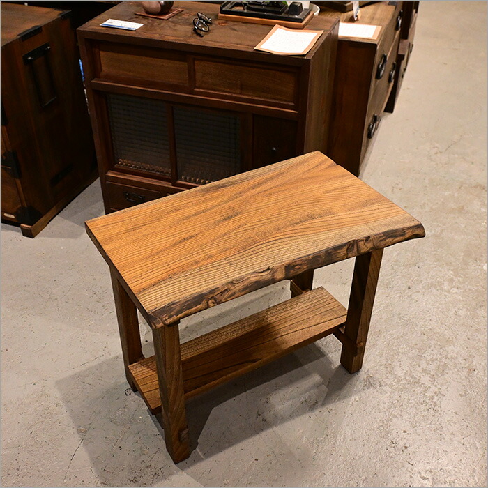 楽天市場】サイドテーブル 無垢 ケヤキ 幅60cm 木製テーブル ソファ