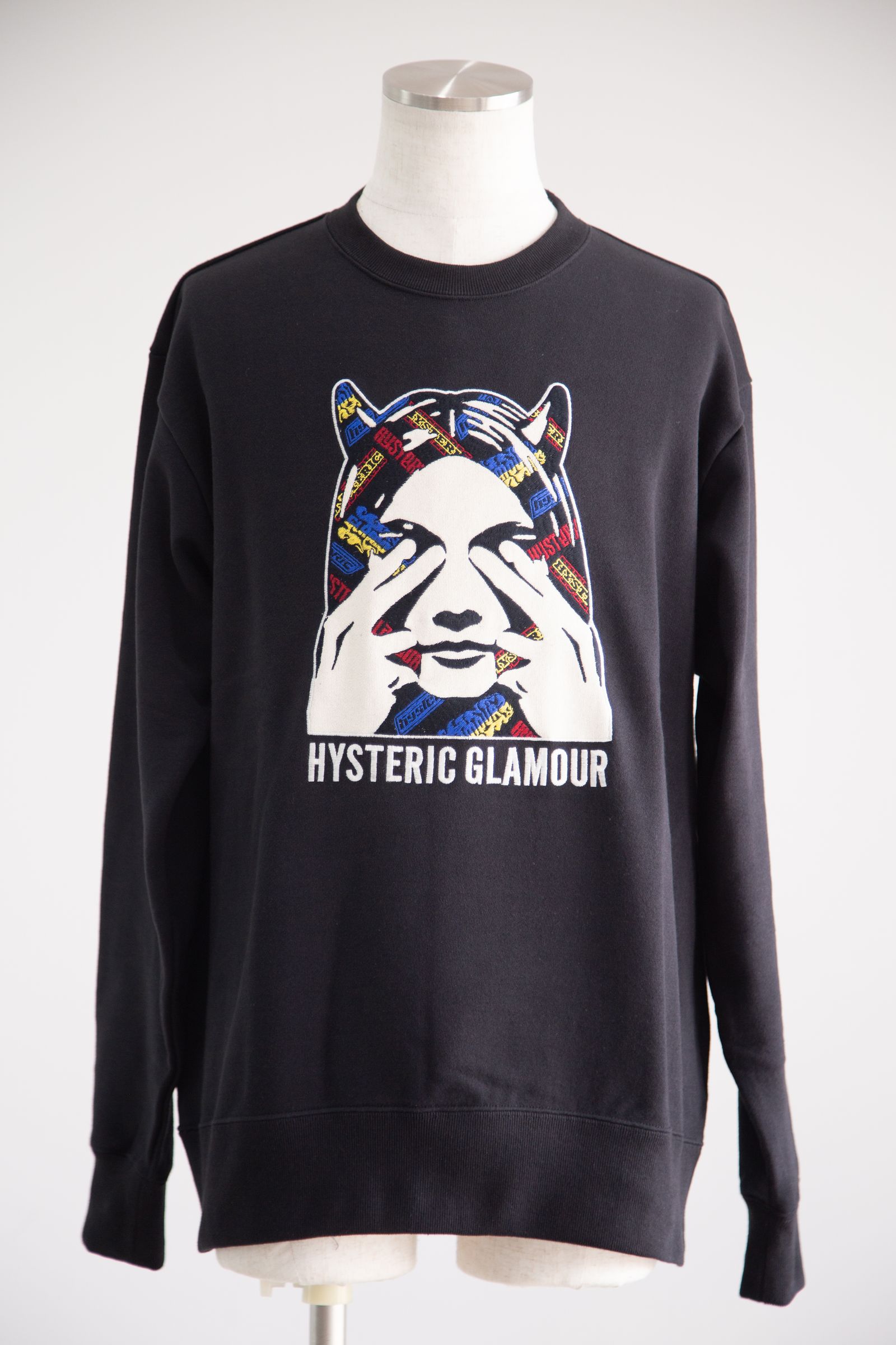 HYSTERIC GLAMOUR - SEE NO EVIL刺繍 スウェット / ブラック | Tempt