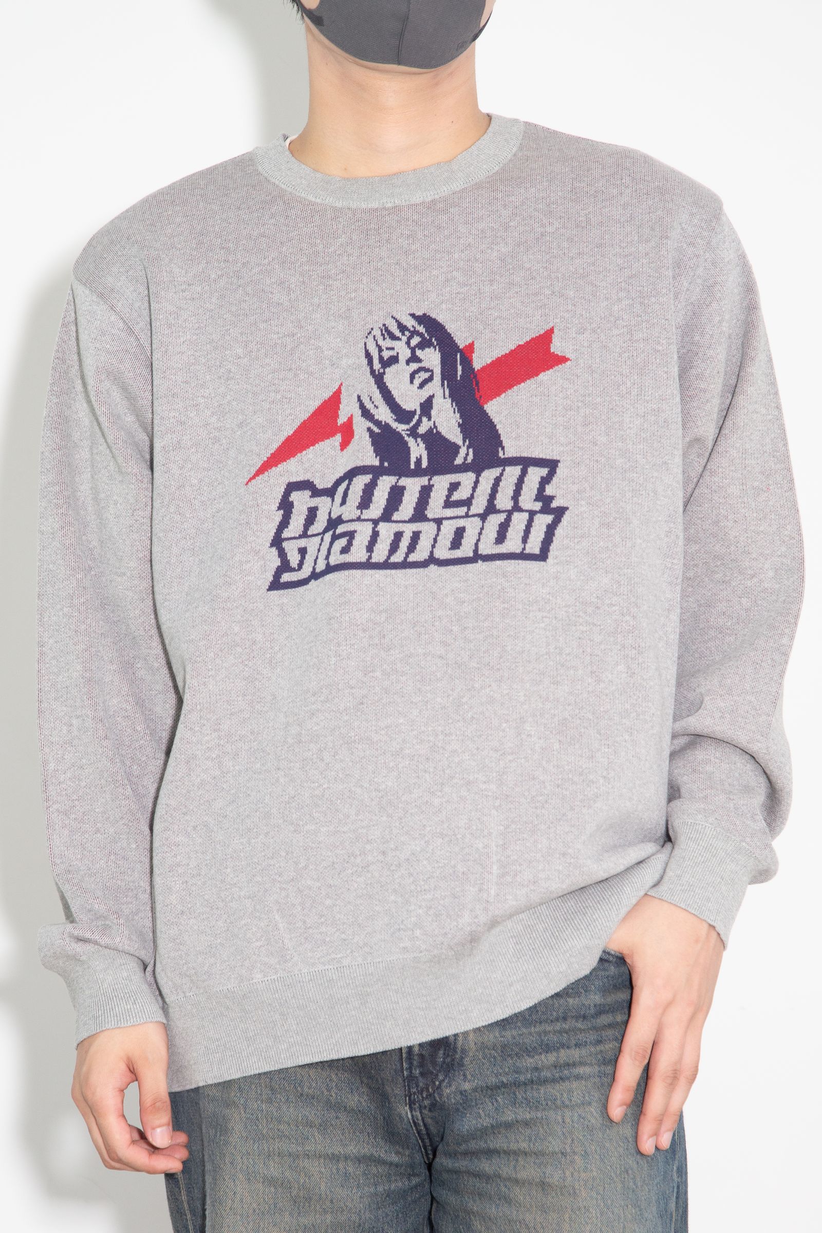 HYSTERIC GLAMOUR - AREA HGジャカート セーター / グレー | Tempt