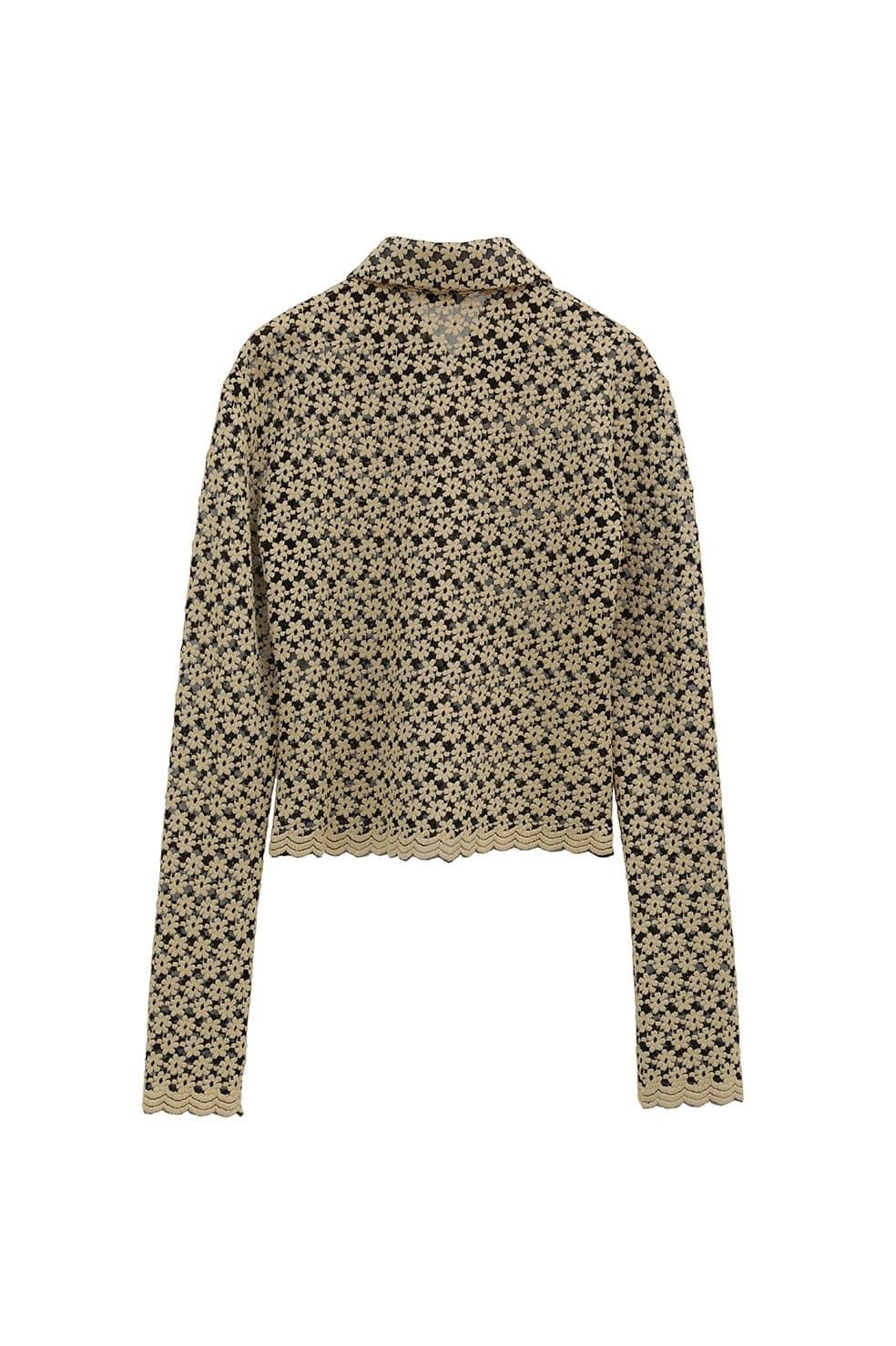 CLANE - フラワーレースシャツ - 3D FLOWER LACE SHIRT (MIX) | ADDICT