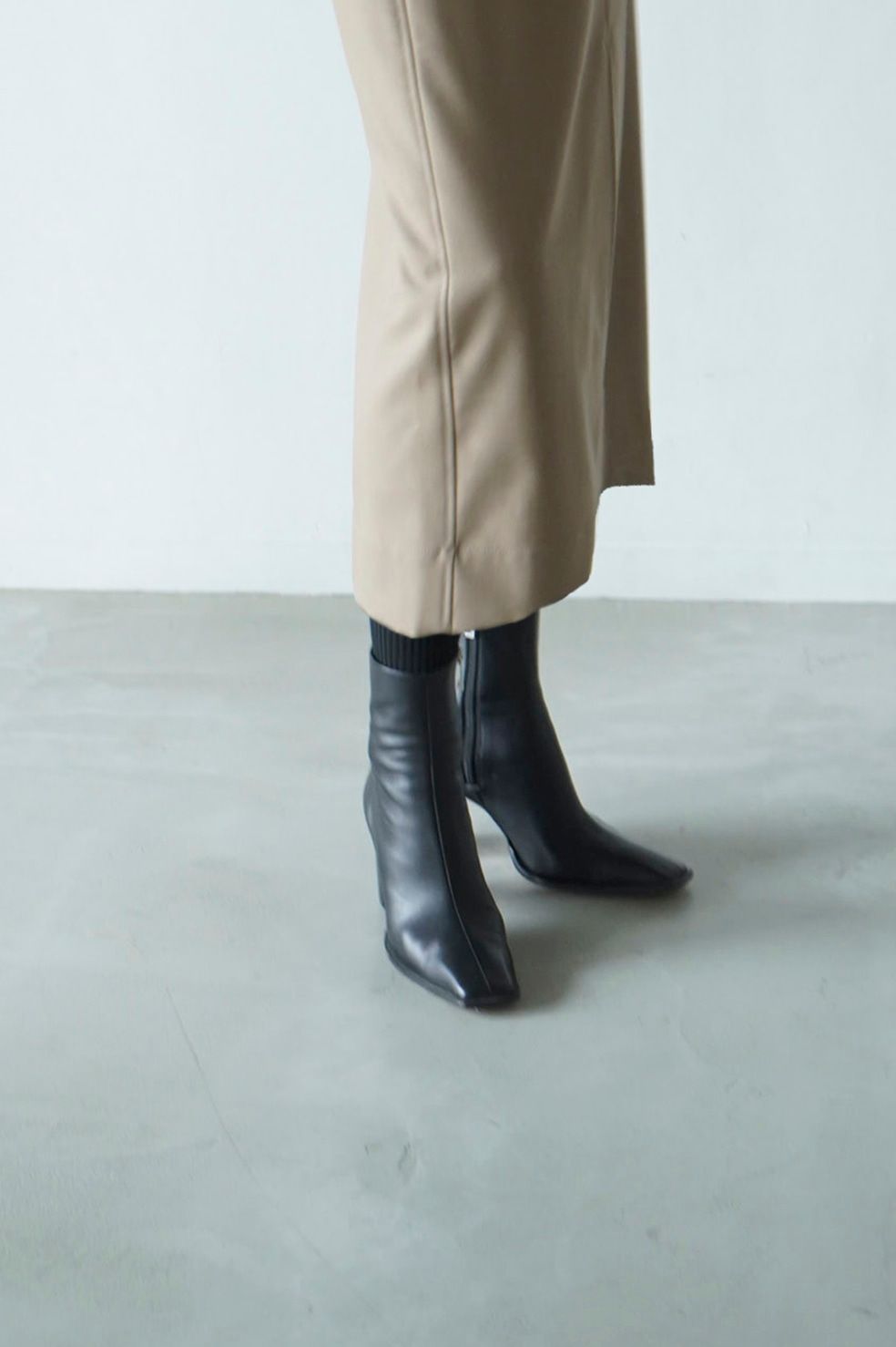 CLANE - スクエア― エッジ ショート ブーツ - SQUARE EDGE SHORT BOOTS
