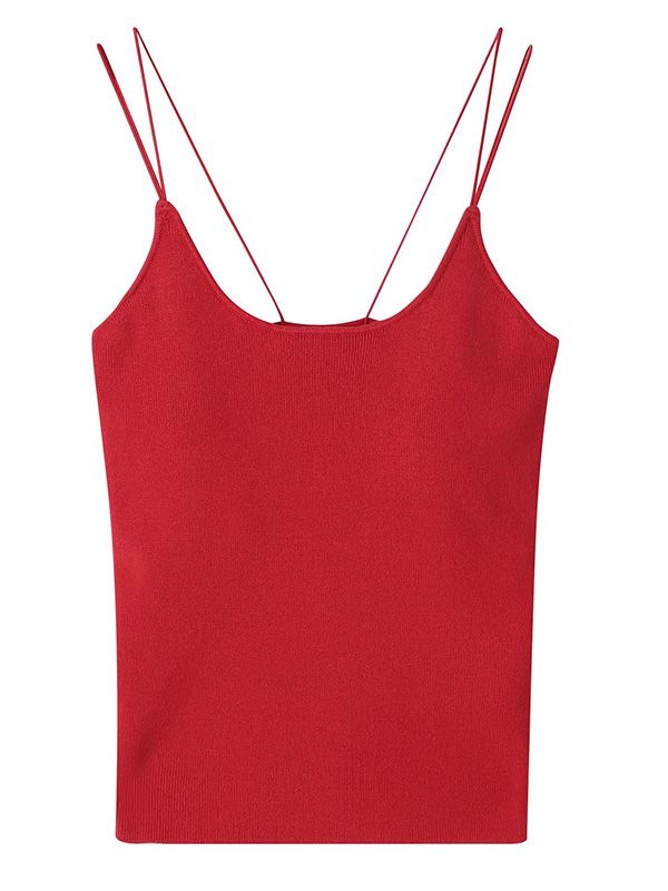 ETRE TOKYO - Wストラップカップインニットキャミ - BEIGE | ADDICT