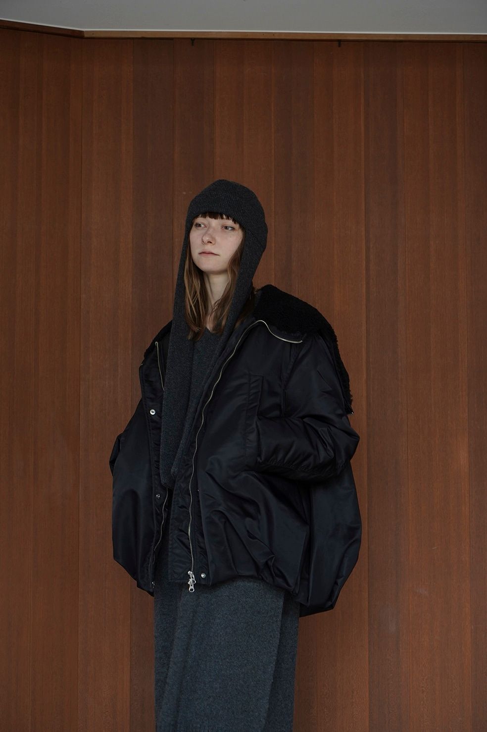 CLANE - ミリタリージャケット - BALLOON DESIGN HOODED N3B BLACK