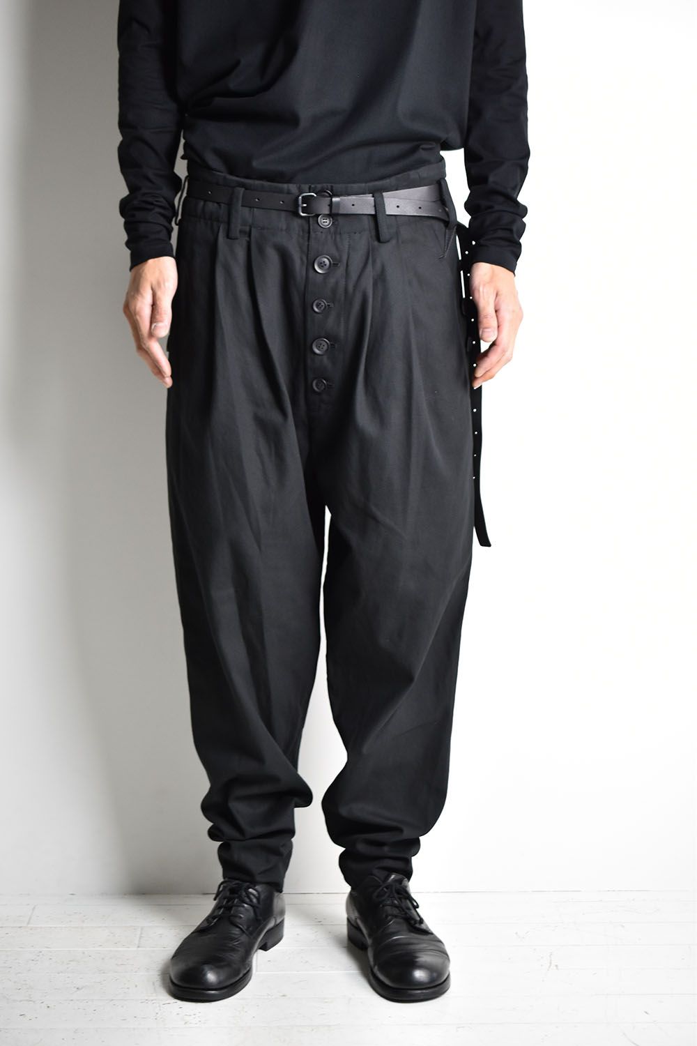 nude:masahiko maruyama - Multi Buttons Tuck Pants W Belt