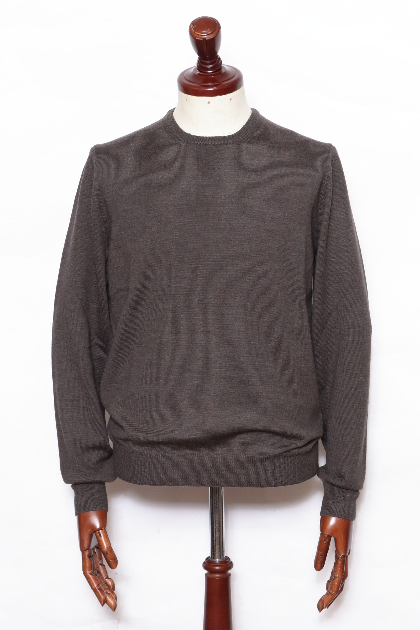 Gran Sasso - 12G ハイゲージ メリノウール クルーネック ニット 55167