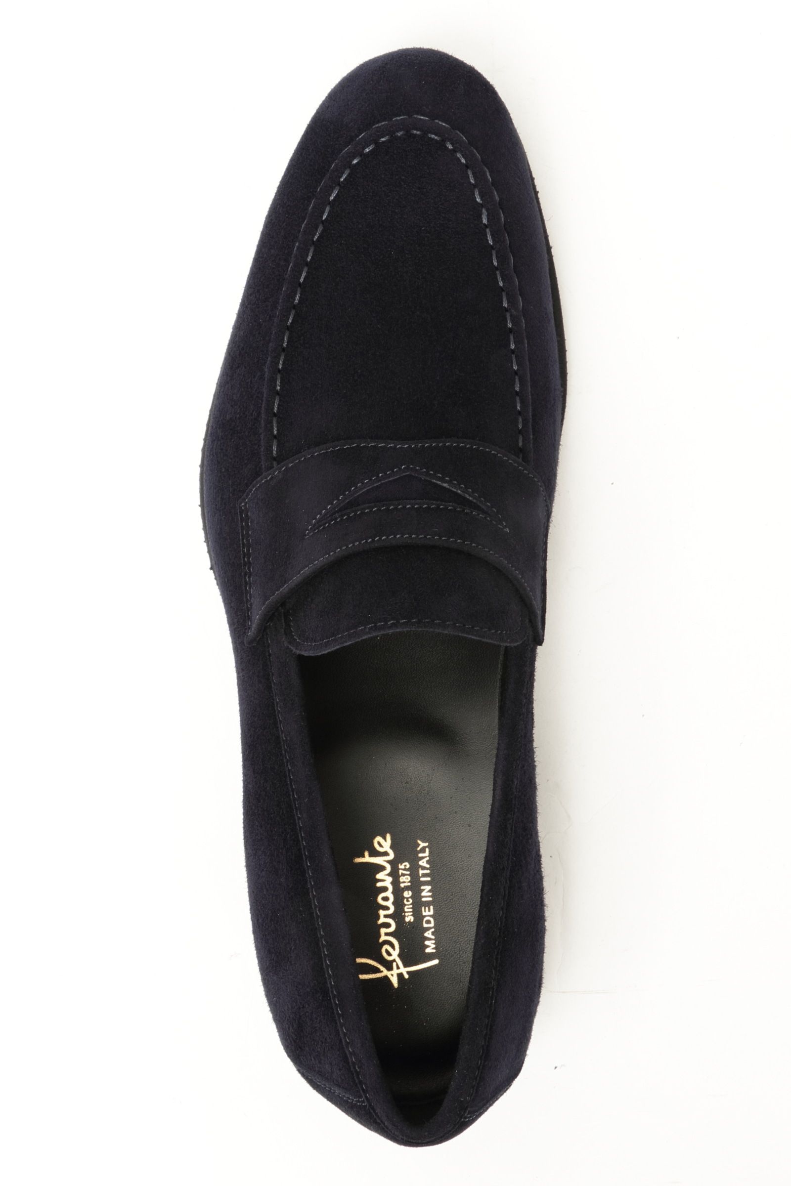 FERRANTE - 【ISEO/ラバーソール】スエード コインローファー